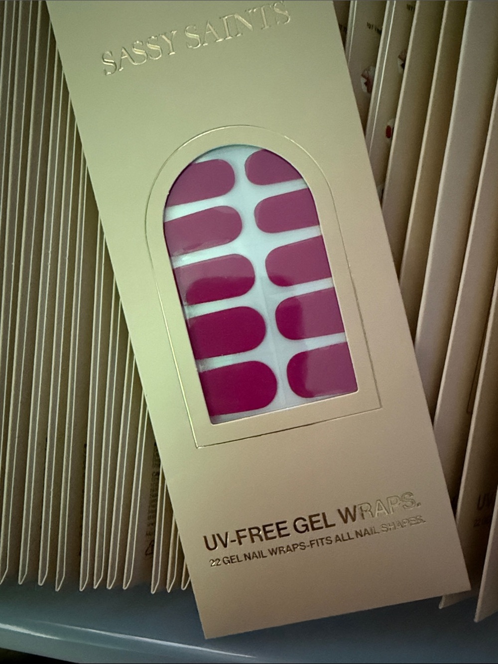 NEW SASSY SAINTS GEL NAIL WRAPS Nonsmoking pet free home berry confident